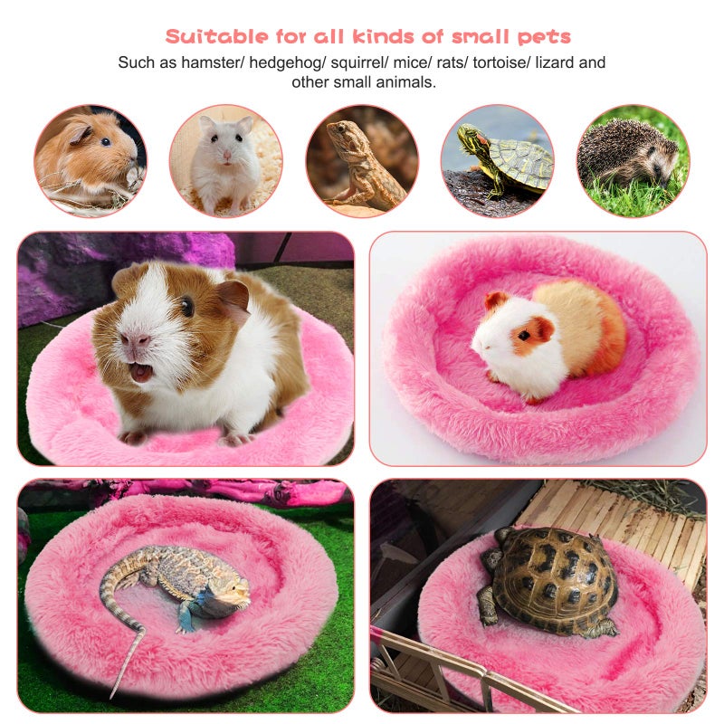 BWOGUE Hamster Bed,Round Velvet Warm Sleep Mat Pad for Hamster/Hedgehog/Squirrel/Guinea Pig/Rats and Other Small Animals - Image 5